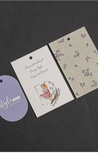Custom Floral <b>Paper</b> Garment Tags Personalized Hang Tags with String for Boutique Apparel Brand Label - Product Image 5