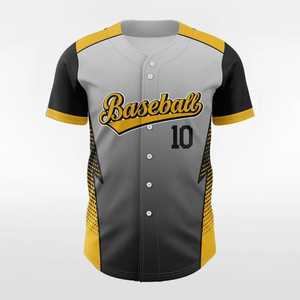 Fabrication de vêtements de sport OEM, maillot de baseball, prix d'usine, chemise de baseball unie en polyester, design personnalisé sur demande. - Product Image 1