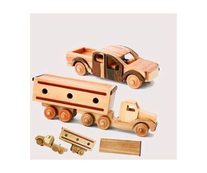 Kit de coches de juguete de madera Premium hechos a mano de Vietnam: emocionantes coches de juguete para niños, artesanía de madera natural, coche de juguete de madera. - Product Image 4