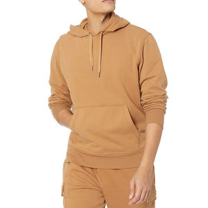 Sweat-shirts à capuche pour hommes, coupe ample, en coton épais et lourd, à manches longues, col rond, en mélange de coton, pour l'hiver - Product Image 3