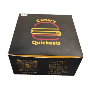 High On Demand Customized Printed Paper Burger Boxes for Sustainable Packaging Solution from Indian Supplier at Best Prices