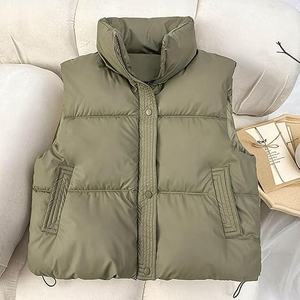 Gilet matelassé pour femme sur mesure, coupe-vent, col montant, fermeture éclair, pour vêtements d'extérieur - Product Image 5