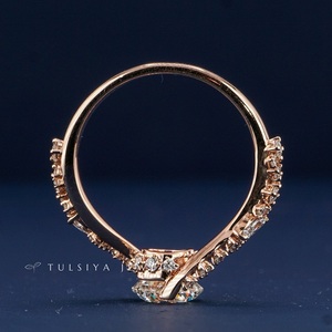 Anillo Minimalista de Oro de 14K con Diamante Cultivado en Laboratorio con Corte Marquesa para Mujer, Joyería Fina Ecológica, Elegante Anillo de Compromiso, Regalo para Ella - Product Image 4