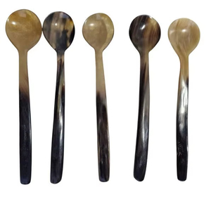 Best Quality Real Natural Horn Handmade Mini Serving <b>Spoon</b> Unique Design Decor Horn Tea <b>Spoon</b> From India for Kitchen Parties - Product Image 1