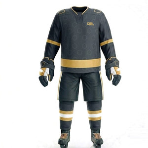 Uniforme de hockey sur glace professionnel pour hommes, vêtements d'équipe de haute qualité avec un style athlétique moderne et une coupe confortable - Product Image 1