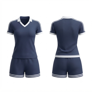 High Waist Wideband Solid 2 1 Shorts Tennis Golf Elastic Pickleball Spandex/Cotton Skinny Fit Summer Eco-Friendly <b>Set</b> Women's - Product Image 1