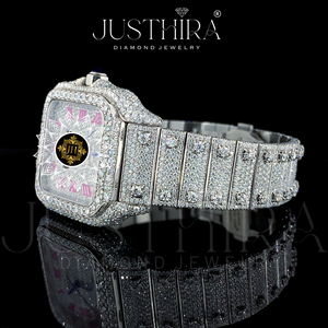 Luxury Iced Square Mens Quartz <b>Watch</b> Stainless Steel Hip Hop Fashion Analog <b>Diamond</b> Bust Wholesale Factory Lowest Price - Product Image 4