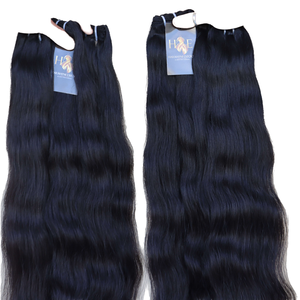 Extensiones de Cabello Humano Indio 100% Natural, 16-20 Pulgadas, Doble Trama, Cabello Virgen Remy Crudo de un Solo Donante para Tejer - Product Image 3