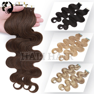 ¡Venta al por mayor 100g trama única vietnamita Remy cuerpo onda cinta extensiones de cabello grado más alto todos los colores teñidos! - Product Image 4