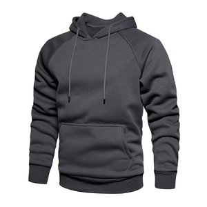 Sudaderas con capucha transpirables de manga larga para hombre, estilo urbano, de algodón grueso con bordado. - Product Image 3