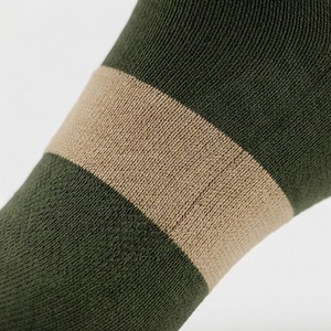 Ankle <b>Socks</b> 5 Toe Olive Green Beige Stripe Breathable Spandex Polyester Cycling Sports <b>Socks</b> for Adults Summer - Product Image 5