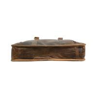 Bolsa de mensajero para ordenador portátil de cuero genuino hecha a mano de 16 \ "para hombre, maletín de oficina ejecutiva, funda de hombro, funda para ordenador