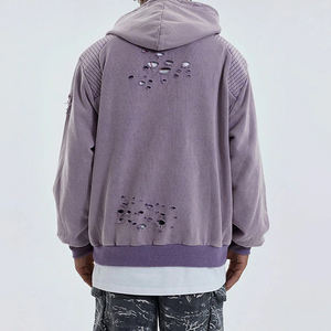 เสื้อฮู้ดครอปทรงพอดีตัว ผ้าโพลีเอสเตอร์/คอตตอนคุณภาพสูง ล้างสีแบบแอซิดวอช สำหรับผู้ชายและผู้หญิง สไตล์สตรีทแวร์ แต่งคริสตัล ทรงปกติ เหมาะสำหรับฤดูหนาว - Product Image 6