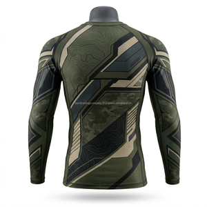 Camiseta de Compresión Personalizada con Sublimación Completa, Marca Privada, Manga Larga, para MMA, BJJ, Grappling, Fabricante de Ropa Deportiva al por Mayor - Product Image 5