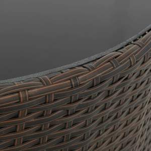 Ensemble de 7 canapés de patio marron et blanc crème pour l'aménagement de jardin - Product Image 6