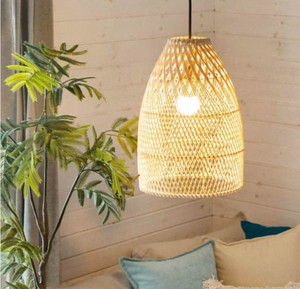 Commercial Woven <b>Natural</b> Rattan Lampshade Straw Hanging Chandelier Cover Minimalist Bell Pendant <b>Light</b> <b>Shade</b> Kitchen - Product Image 2