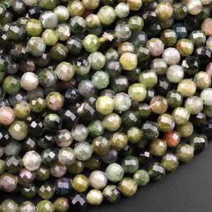 Cuentas Redondas Facetadas de Turmalina Verde Natural, Micro Gemas para la Elaboración de Joyería, Manualidades y Suministros de Bricolaje - Product Image 5