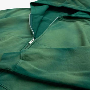 Sweat-shirts à capuche zippés respirants pour hommes, 100 % coton, 300 grammes, teinture unie, imprimé, style décontracté, haute qualité, tendance - Product Image 6