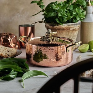 Professional Copper Stock <b>Pot</b> with Lid Durable <b>Cooking</b> Casserole for Kitchen Restaurant Hotel Use High Quality Finish - Product Image 5