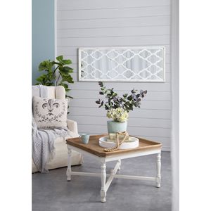 24\" X 60\" <b>Distressed</b> White Full Body Floor <b>Mirror</b> Elegant for Bathroom Bedroom or Living Room - Product Image 2