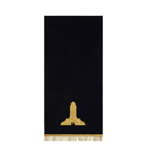 Housse de piédestal de la Loge Bleue pour Gardien Supérieur, en velours bleu foncé avec broderie à la main en fils dorés, Régalia maçonnique - Product Image 1