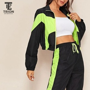 <b>Women</b> <b>Windbreaker</b> Tracksuit Lightweight Training Set Breathable Fabric Jacket and Pants Comfortable Fit Wear - Product Image 6