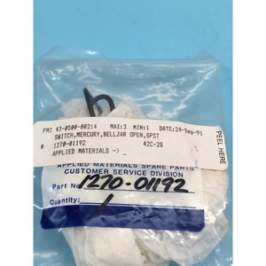 สวิตช์ AMAT 1270-01192, แบบ Belljar Open, SPST - อุปกรณ์และอะไหล่เซมิคอนดักเตอร์ระดับโลกที่เชื่อถือได้ - Product Image 1