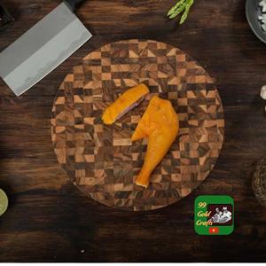 PRECIO ECONÓMICO: Tabla de cortar grande rectangular de madera de teca y acacia con veta de extremo para verduras y carne - Product Image 5