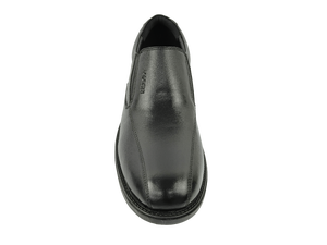 Mocasines de Cuero Negro para Hombre, Punta Redonda, Sin Cordones, Transpirables, Zapatos de Oficina y Carrera, Suela de Goma, Diseño Sólido - Product Image 2