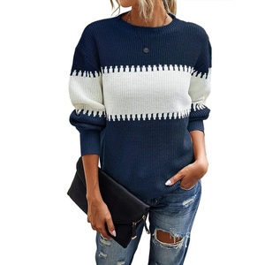 Wholesale Price High Quality Women Crew Neck Jacquard Knit <b>Pullover</b> Sweater Christmas <b>Jumper</b> Sweater for Adults From BD - Product Image 3