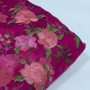 Malty embroidery fabric lace fabric net fabric organza fabric embroidery abaya fabric embroidered kaftan fabric wholesale export - Product Image 4