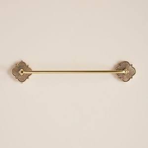 Porte-serviettes mural en laiton doré poli de luxe pour salle de bain, barre porte-serviettes pour hôtel, maison, salle de bain, accessoires de salle de bain haut de gamme - Product Image 5