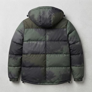 <b>Men's</b> Hooded <b>Top</b> Color Puffer Jacket With Zipper Winter Casual Thick Polyester Puffer jacket For <b>Man</b> - Product Image 2