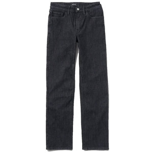 Jeans de Mezclilla de Pierna Recta, Lavado Oscuro, Cintura Alta, Corte Regular, Algodón, Estilo Casual para Hombre, Otoño - Product Image 1