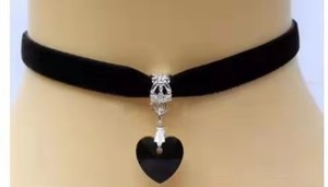 Collana Gotica con Fiore in Pietra Naturale, Catena in Bambù, Choker in Lega di Zinco, Collare in Pizzo, Lussuosa e Trendy, Unisex, per Uso Quotidiano e Anniversario - Product Image 2