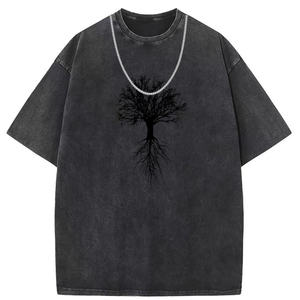 Wholesale Heavyweight Oversized Acid Washed T-<b>shirts</b> High Quality <b>Y2K</b> Men's Clothing Streetwear Cotton Graphic T-<b>shirts</b> for Men - Product Image 3