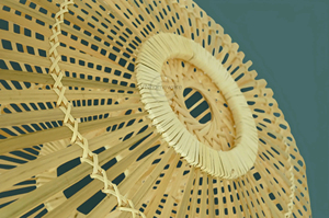 Handmade Bamboo Low Dome Lampshade Sustainable Pendant Light Shade Eco Friendly Woven <b>Ceiling</b> Lamp OEM Supplier Vietnam - Product Image 3