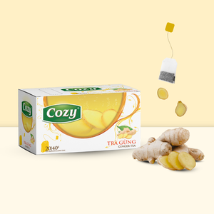 Sachets de thé aromatisés d'origine du Vietnam Boîte de thé au gingembre de qualité alimentaire de marque privée 20 25 sachets par boîte de sachets de thé pochettes - Product Image 4