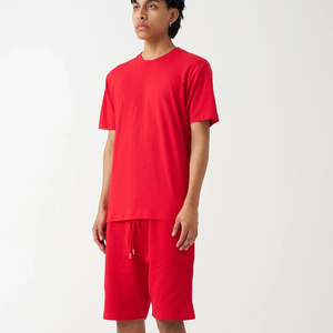 Ensemble décontracté d'été personnalisé pour homme : T-shirt à manches courtes et short amples, 100 % coton, séchage rapide, haut de gamme - Product Image 1