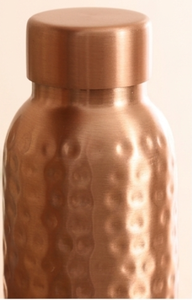 Hammered Pure Copper Water <b>Bottle</b> Drinkware Eco Friendly Daily Use Water <b>Bottle</b> Leakproof <b>Flask</b> for Home Office School Travel - Product Image 2