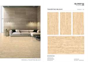 RegalX - Baldosa de Porcelana Brillante de 600x1200, Formato Grande, Superficie Pulida Premium, para Paredes y Pisos, Diseño Interior y Exterior Moderno Plus - Product Image 5