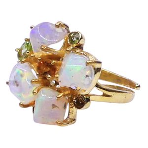 Wedding Wear 925 Sterling Silver Gold Plated Jewelry Opal Gemstone Women Wear Classic <b>Couple</b> <b>Ring</b> - Product Image 1