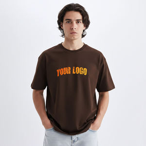 T-shirts pour hommes en coton 100% à col rond, manches courtes, coupe classique, décontractés pour l'été, séchage rapide, respirants, écologiques, vente en gros - Product Image 1