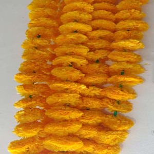 Wholesale Diwali Marigold <b>Garland</b> Long Strands Artificial Marigold <b>Flowers</b> for Indian Pooja Wedding Christmas - Product Image 2