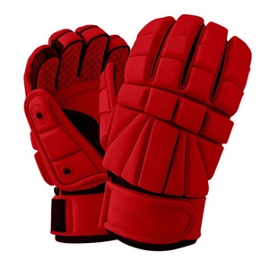 Gants de hockey imperméables personnalisables de haute qualité en cuir synthétique avec fermeture auto-agrippante et poignées multicolores - Nouvelle sortie ! - Product Image 1