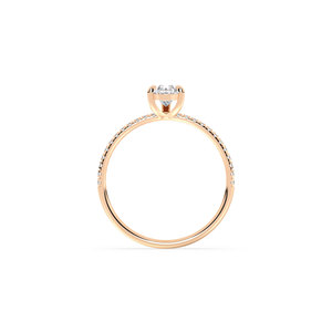 Anillo de compromiso REYES con diamante cultivado en laboratorio de color D y claridad VVS para mujer, oro blanco sólido de 14K, joyería con diamante HPHT CVD - Product Image 5