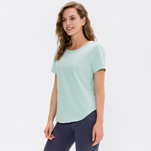Camisetas de Manga Corta para Mujer, Sensación Ligera, Transpirables, de Secado Rápido, de Poliéster, para Correr, Hacer Ejercicio y Yoga, Venta Caliente 2026, OEM - Product Image 2