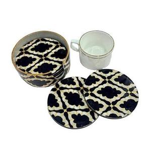 Eco-Friendly Reusable Square Wooden Coaster Traditional Chinese Style Printed <b>Table</b> <b>Protector</b> Paint Home Kitchen Promotional Use - Product Image 3