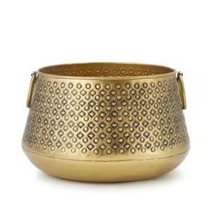 Pot de fleurs en métal pour l'intérieur et l'extérieur, conteneur décoratif pour plantes, décoration pour la maison, le jardin, le balcon, le salon - Product Image 2