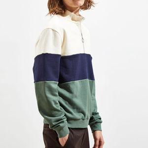 <b>Men's</b> Color Blocking Hooded <b>Pullover</b> Sweatshirt Regular Fit Casual Style Polyester Cotton French Terry Winter Wear Embroidered - Product Image 3